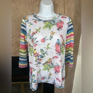 MULTIPLES LEOPARD SLEEVES TOP